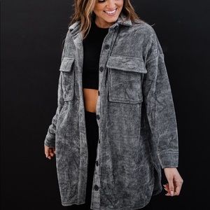 Fantastic Fawn Oversized Button Down Corduroy Shacket